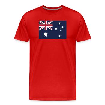Montrez vos couleurs - Australie - T-shirt bio Premium Homme - rouge - Devant - Damien (186cm)