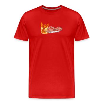 Atlanta Phoenix Resurgens Logo Tee - T-shirt bio Premium Homme - rouge - Devant - Damien (186cm)