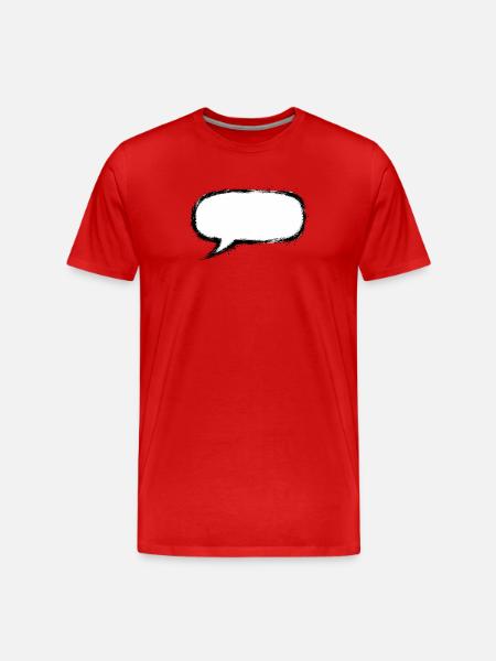 Sprechblase_Grunge_Pinsel - Men's Premium Organic T-Shirt - red