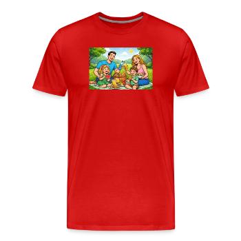 Paix... Tout le monde en a besoin. - T-shirt bio Premium Homme - rouge - Devant - Damien (186cm)