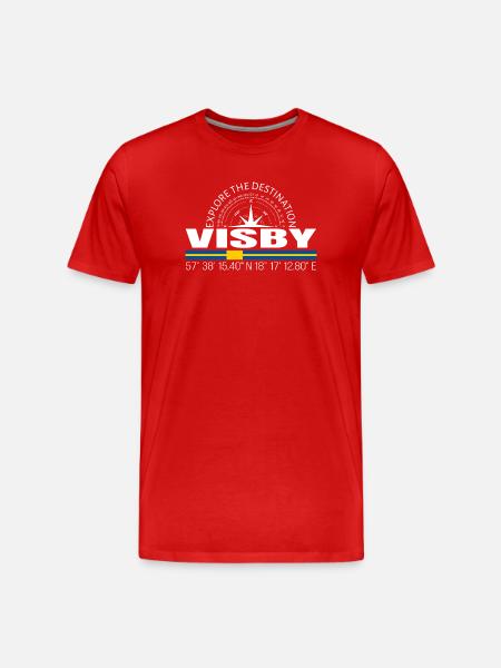 Visby - Männer Premium Bio T-Shirt - Rot