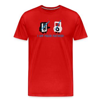 darth vader vs pod - T-shirt bio Premium Homme - rouge - Devant - Damien (186cm)