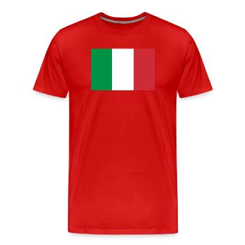 Italy tricolor flag - Men's Premium Organic T-Shirt - red - Front - Damien (186cm)