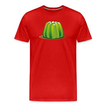 grünes Götterspeisen Gelee Dessert - Männer Premium Bio T-Shirt - Rot - Vorne - Damien (186cm)