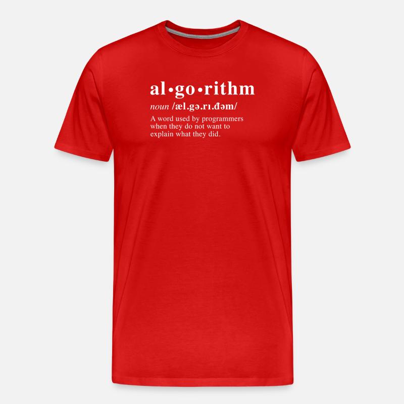Algorithmusdefinition - Männer Premium Bio T-Shirt - Rot