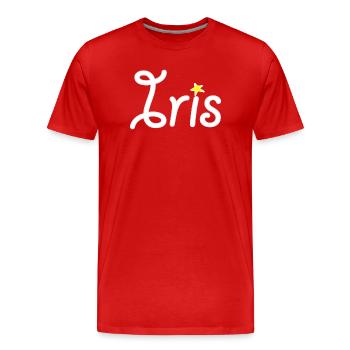 Iris - T-shirt bio Premium Homme - rouge - Devant - Damien (186cm)