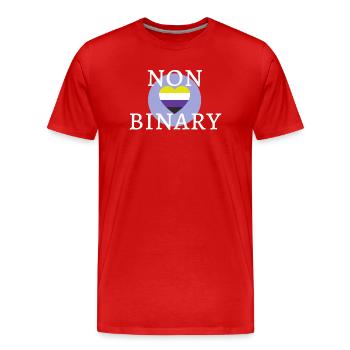 Gender-neutral YES! - Men's Premium Organic T-Shirt - red - Front - Damien (186cm)