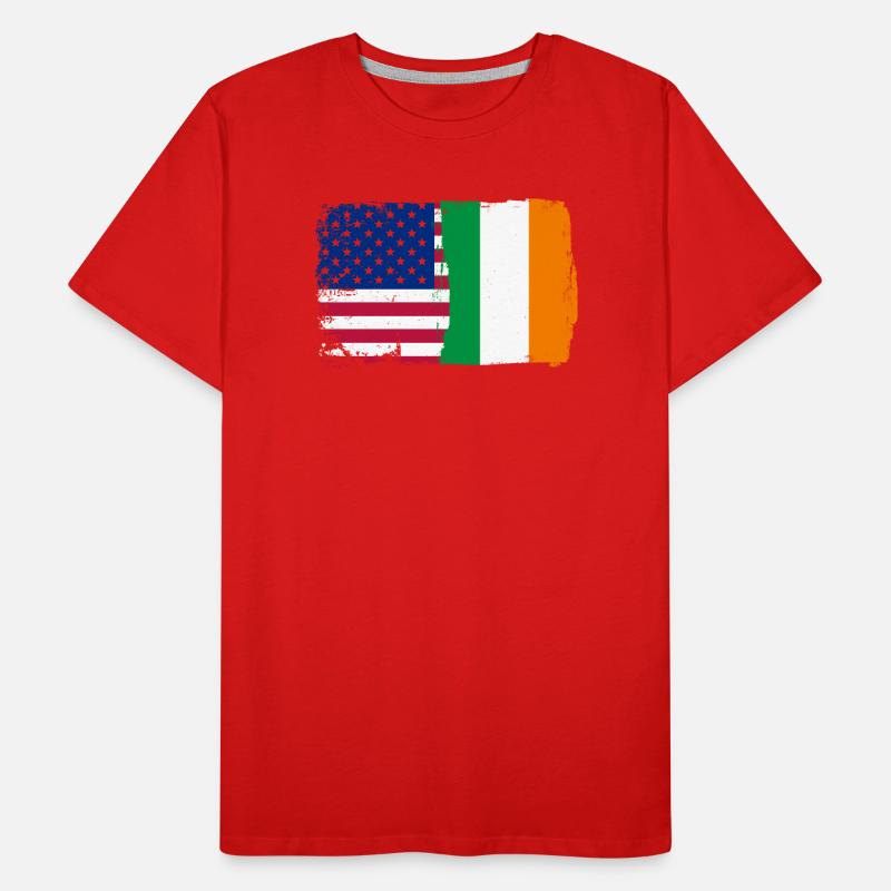 Fusion de drapeaux : étoiles et trèfle T-shirt bio Premium Homme