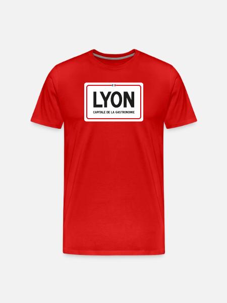 Lyon town sign - Men's Premium Organic T-Shirt - red