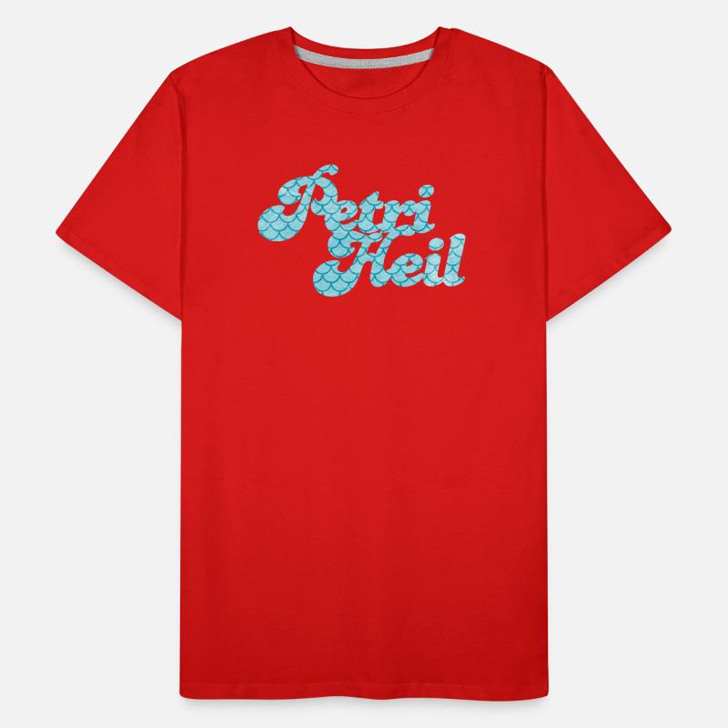 Petri Heil Angler Hobby Fish Scale Pattern Men's Premium Organic T-Shirt
