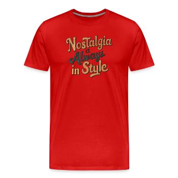 Nostalgie ist immer in Mode - Männer Premium Bio T-Shirt - Rot - Vorne - Damien (186cm)