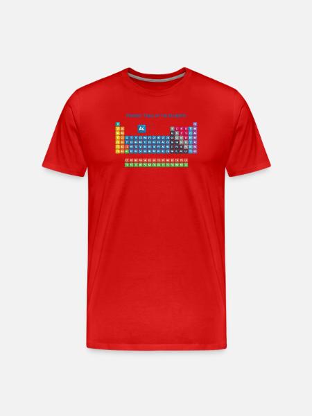 Periodensystem der Elemente 2 - Männer Premium Bio T-Shirt - Rot