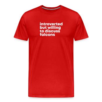 Falcon - Men's Premium Organic T-Shirt - red - Front - Damien (186cm)