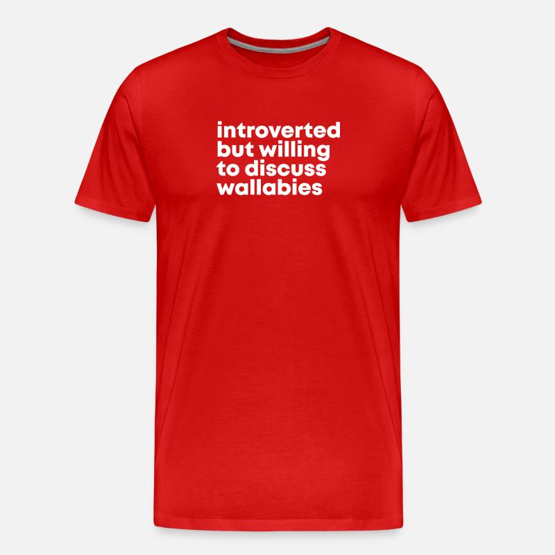 Wallaby - Männer Premium Bio T-Shirt - Rot