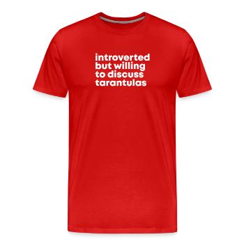 Tarantel - Männer Premium Bio T-Shirt - Rot - Vorne - Damien (186cm)