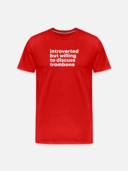 Trombone - Men's Premium Organic T-Shirt - red