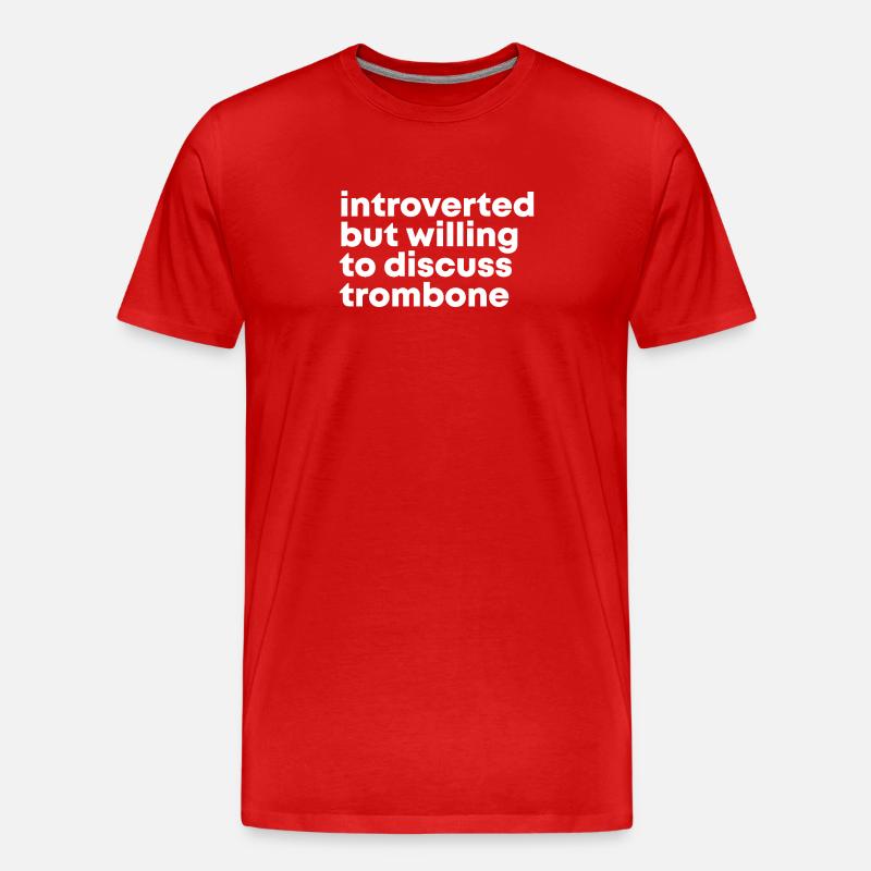 Posaune - Männer Premium Bio T-Shirt - Rot