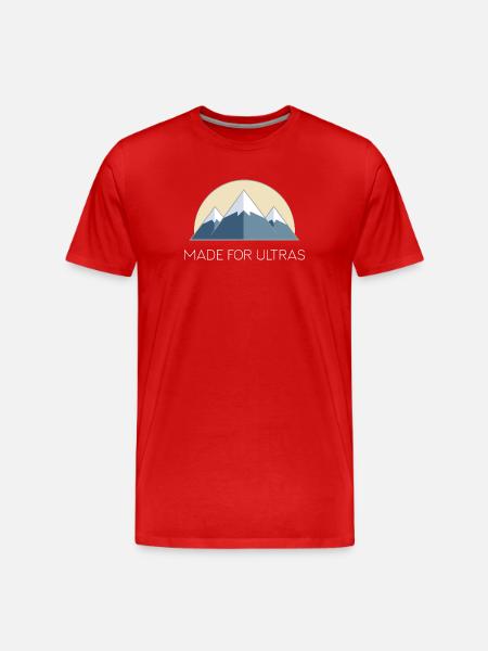 Mountains - Made for Ultras - Men's Premium Organic T-Shirt - red
