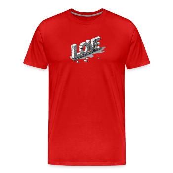 Love Stones - Männer Premium Bio T-Shirt - Rot - Vorne - Damien (186cm)