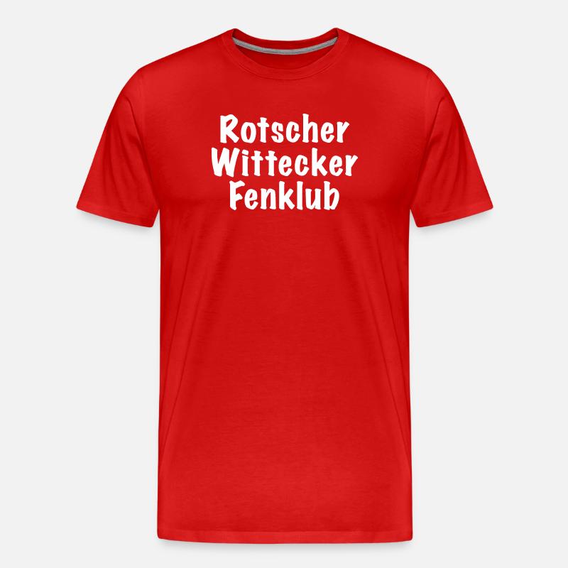 Rotscher Wittecker Fenklub - Männer Premium Bio T-Shirt - Rot