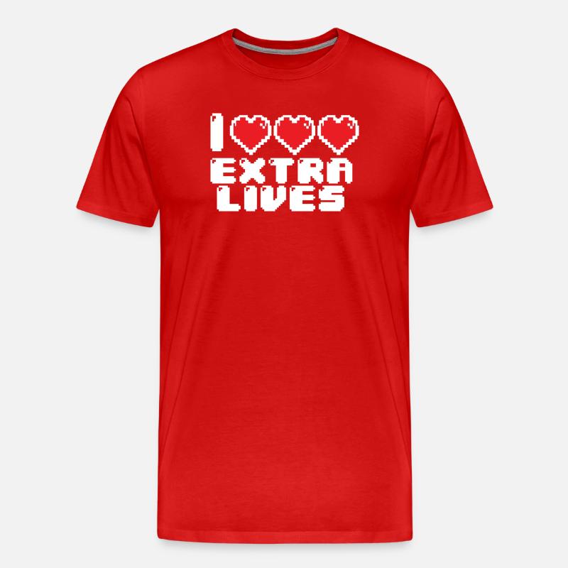 Extremes Pixel-Herz - Männer Premium Bio T-Shirt - Rot