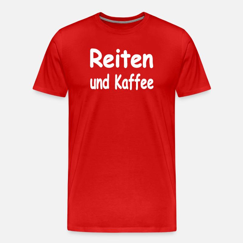 Reiten - Männer Premium Bio T-Shirt - Rot