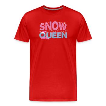 Schneekönigin Winterurlaub - Männer Premium Bio T-Shirt - Rot - Vorne - Damien (186cm)