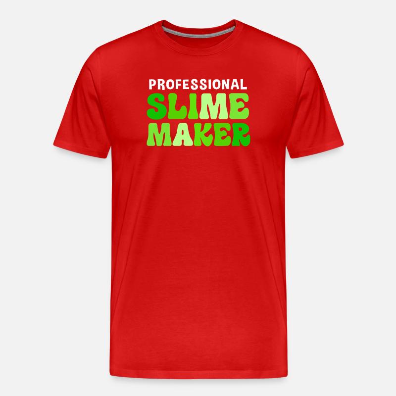 Schleimig Schleim Slime - Männer Premium Bio T-Shirt - Rot