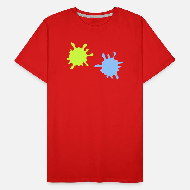 Neon Spritzer Splatter Männer Premium Bio T-Shirt