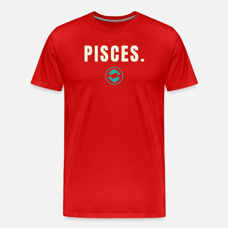 Pisces. Sternzeichen - Success Edition - Männer Premium Bio T-Shirt - Rot