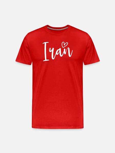 Iran Heart Women's Love Iran - Men's Premium Organic T-Shirt - red