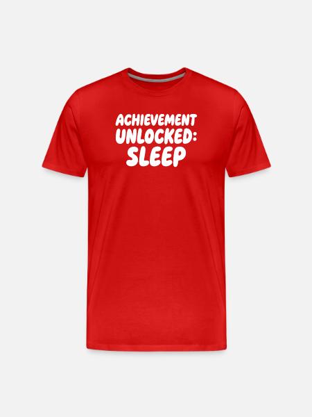 Sleep Unlocked Gaming Meme - Men's Premium Organic T-Shirt - red