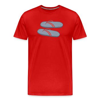 Conception de tongs de plage - T-shirt bio Premium Homme - rouge - Devant - Damien (186cm)