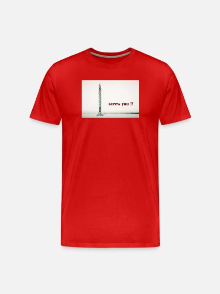 screw you - Men's Premium Organic T-Shirt - red