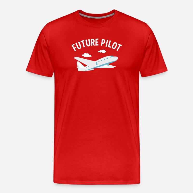 Zukünftiger Pilot Tee - Männer Premium Bio T-Shirt - Rot
