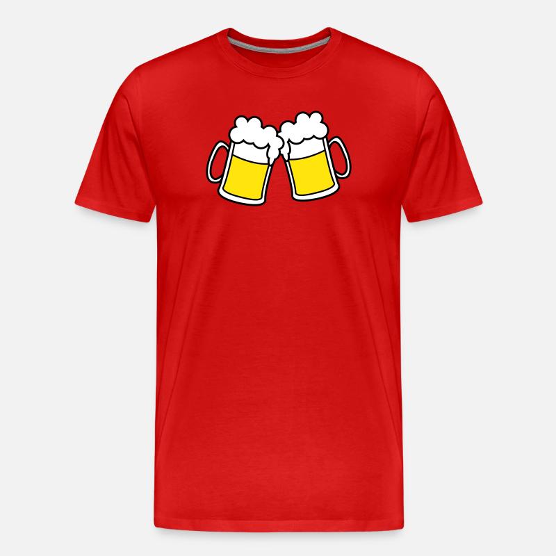 bier_2 - Männer Premium Bio T-Shirt - Rot