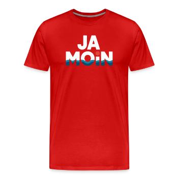 Ja Moin Norddeutschland Hamburg Gamer Meme Moin - Men's Premium Organic T-Shirt - red - Front - Damien (186cm)