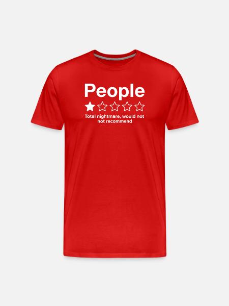 People One Star Total Nightmare - Men's Premium Organic T-Shirt - red