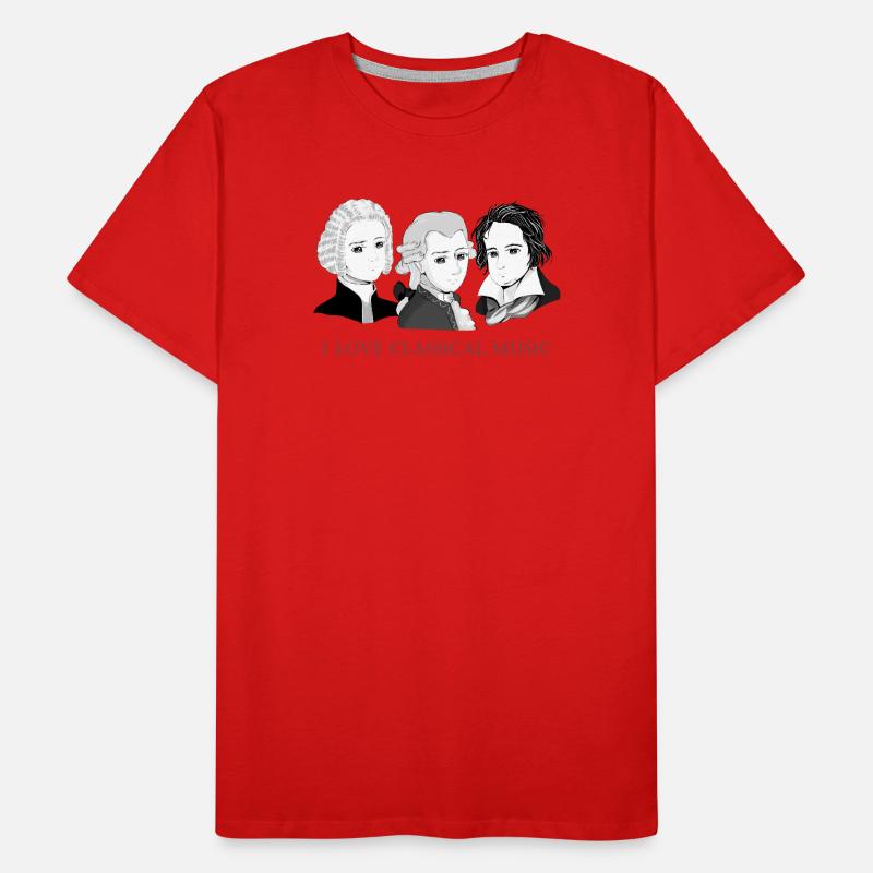 Bach - Mozart - Beethoven en chibi T-shirt bio Premium Homme