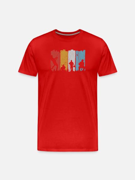 Vivid Dance Silhouettes - Men's Premium Organic T-Shirt - red