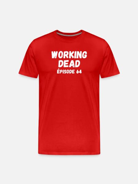 pension reform, demonstration - Men's Premium Organic T-Shirt - red