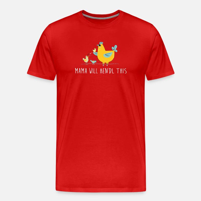 Mama will hendl this - Männer Premium Bio T-Shirt - Rot