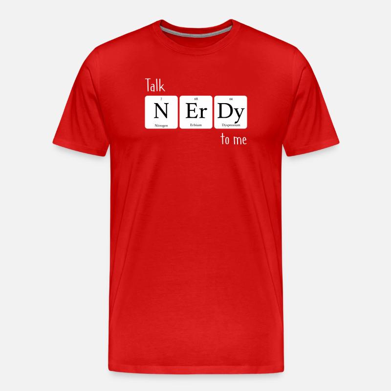 Elements Talk nerd pour moi - T-shirt bio Premium Homme - rouge