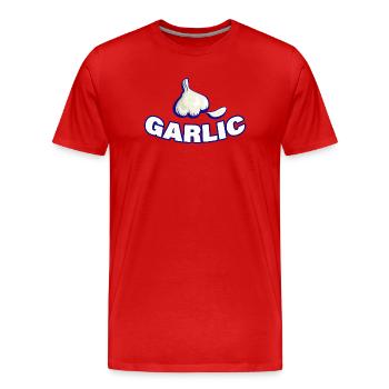 AIL - T-shirt bio Premium Homme - rouge - Devant - Damien (186cm)