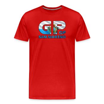 san_marino_gp - Men's Premium Organic T-Shirt - red - Front - Damien (186cm)