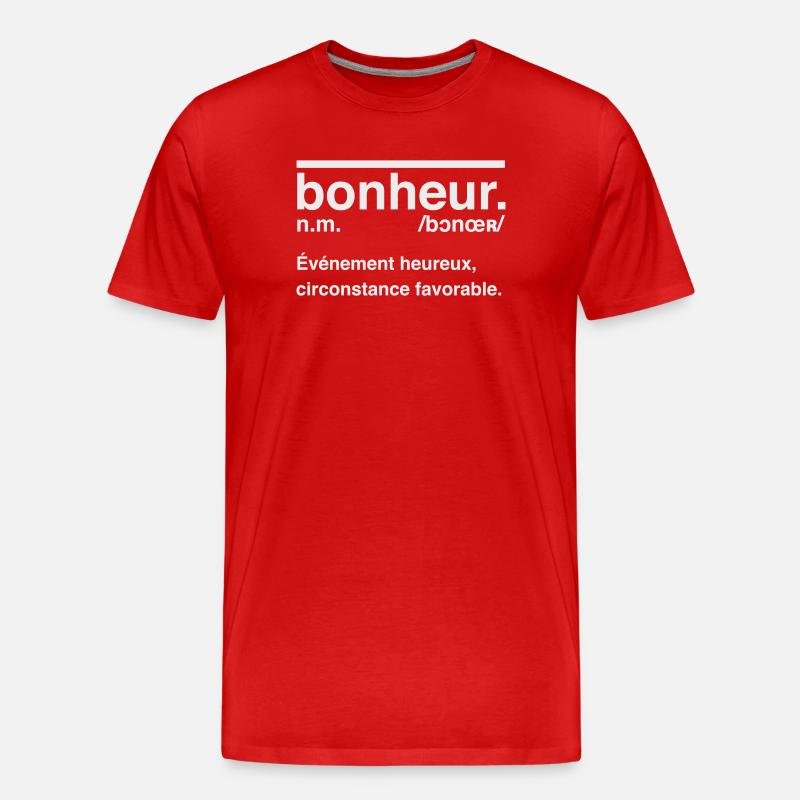 Glückswörterbuch-Stildefinition - Männer Premium Bio T-Shirt - Rot