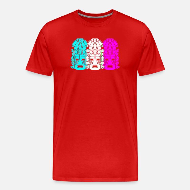 Maya kalender aztec Inka - Männer Premium Bio T-Shirt - Rot