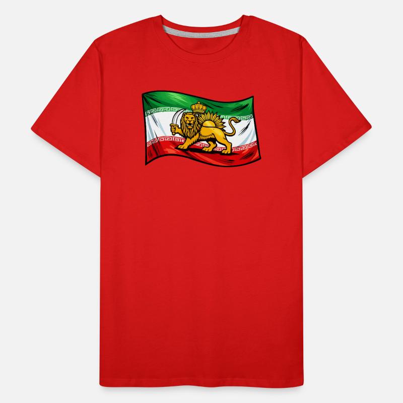 Drapeau de la Perse et de l’Iran T-shirt bio Premium Homme