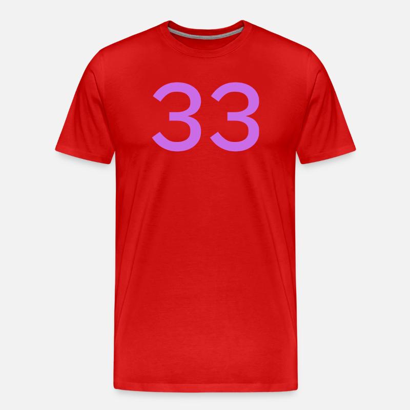 33 - Männer Premium Bio T-Shirt - Rot
