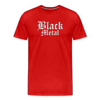 Logo Black Metal - T-shirt bio Premium Homme - rouge - Devant - Damien (186cm)